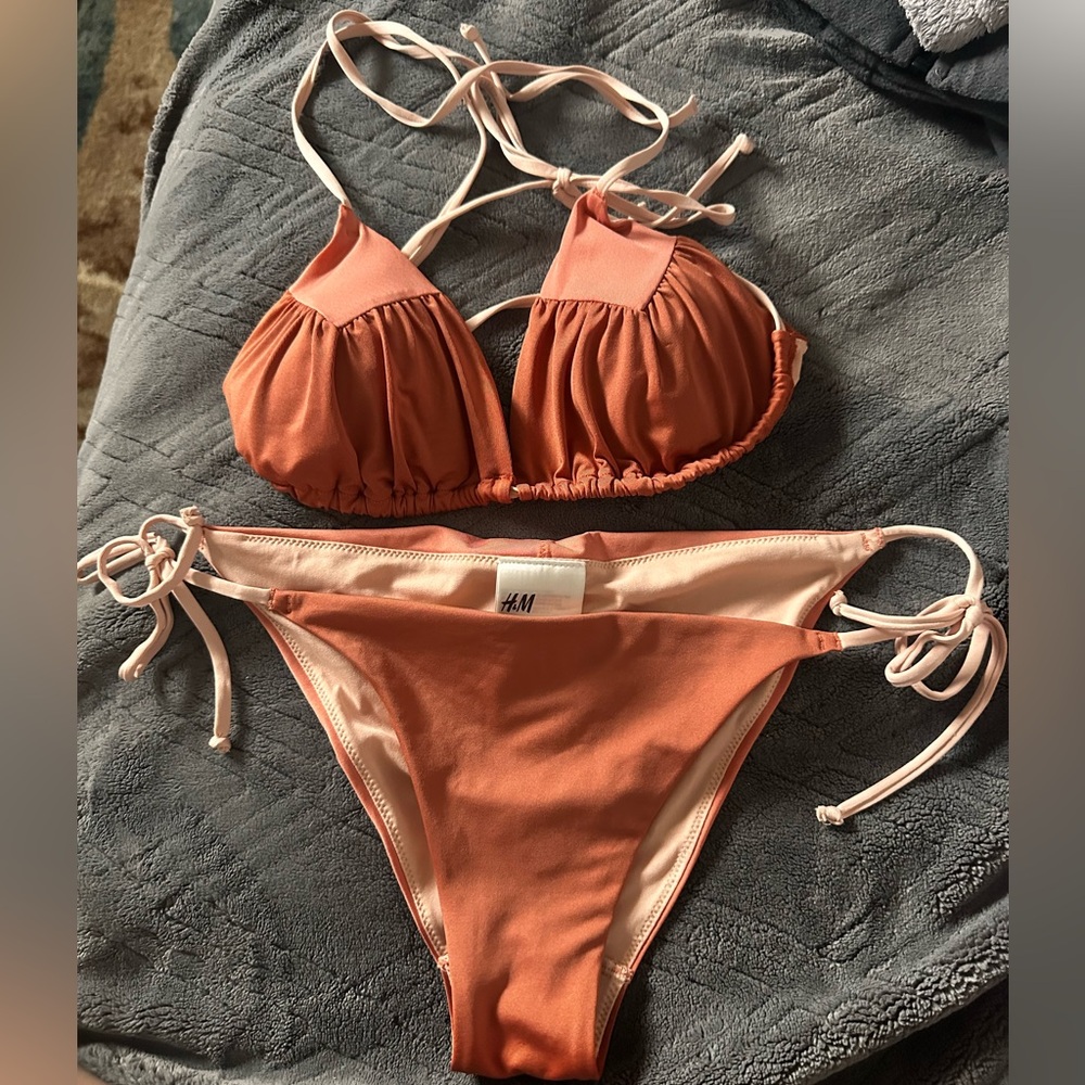 H&M Terracotta Bikini with Halter Top